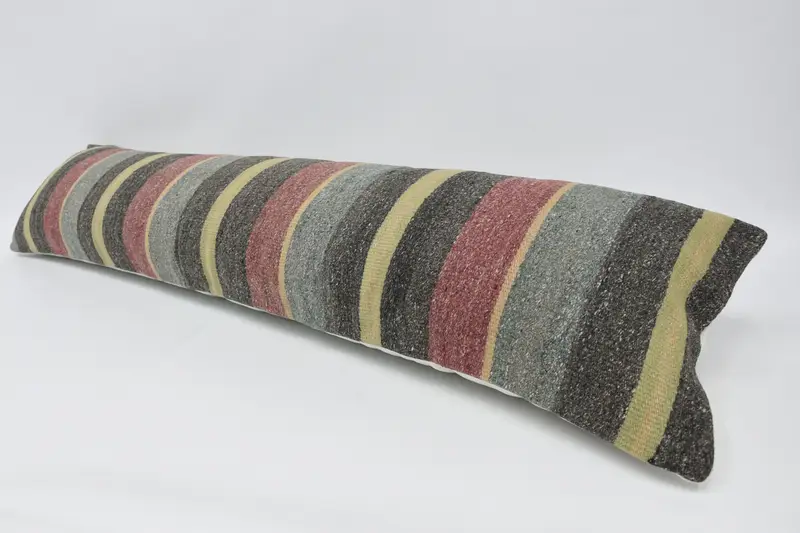 Antique Pillows, 12x48 Red Cushion Case, Handmade Kilim Cushion, Pillow Cover, Accent Throw Pillow Case, Kilim Cushion Sham - 5