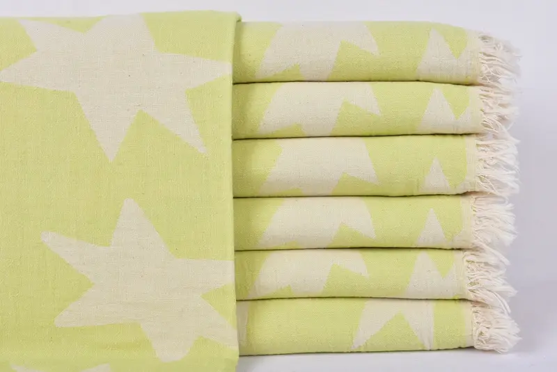 Bridesmaid Favors, Embroidered Turkish Towel, 68x36 Cotton Star Design Towel, Absorbent towel, Monogrammed Beach Towel, Turkish Towel USA - 1