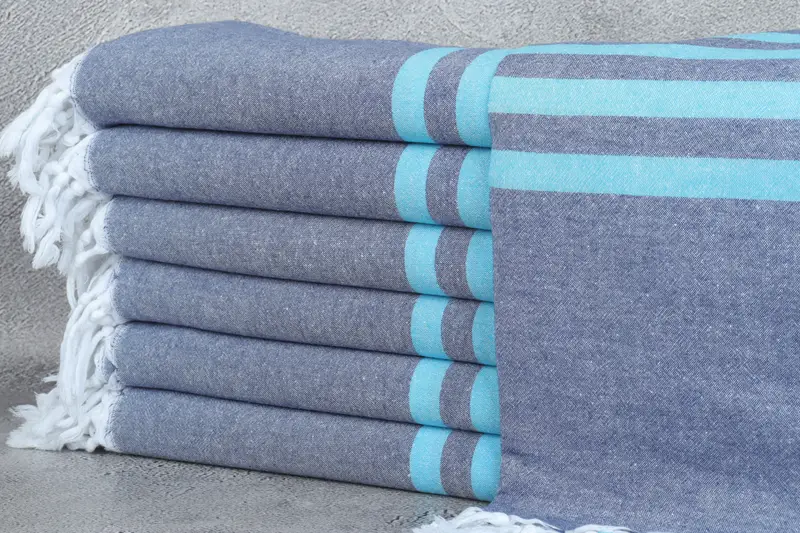 Custom Gift, Bridal Shower Gift, Monogram Turkish Bath Towel, 70x36 Cotton Striped Towel, Boyfriend Christmas Gift, Absorbent towel, Yoga Towel - 1