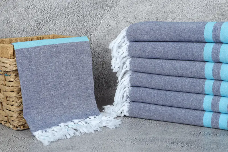 Custom Gift, Bridal Shower Gift, Monogram Turkish Bath Towel, 70x36 Cotton Striped Towel, Boyfriend Christmas Gift, Absorbent towel, Yoga Towel - 3