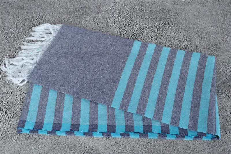Custom Gift, Bridal Shower Gift, Monogram Turkish Bath Towel, 70x36 Cotton Striped Towel, Boyfriend Christmas Gift, Absorbent towel, Yoga Towel - 6