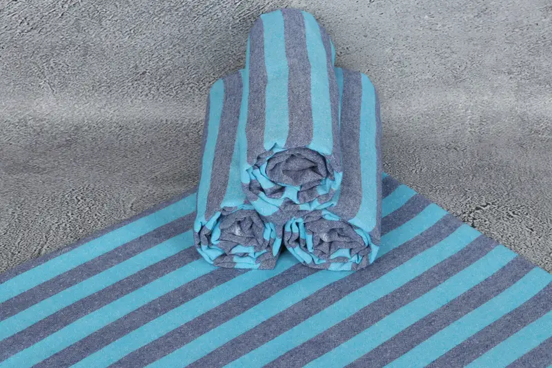 Custom Gift, Bridal Shower Gift, Monogram Turkish Bath Towel, 70x36 Cotton Striped Towel, Boyfriend Christmas Gift, Absorbent towel, Yoga Towel - 7