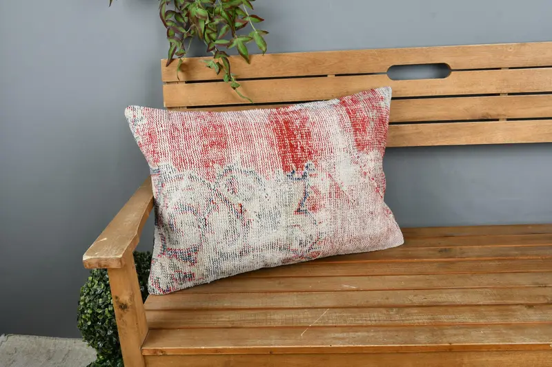 Throw Kilim Pillow, Office Chair Pillow Sham, Cushion, Pillow for Couch, 16x24 Blue Pillow Case, Vintage Kilim Pillow, Ethnic Throw Cushion Case - 1