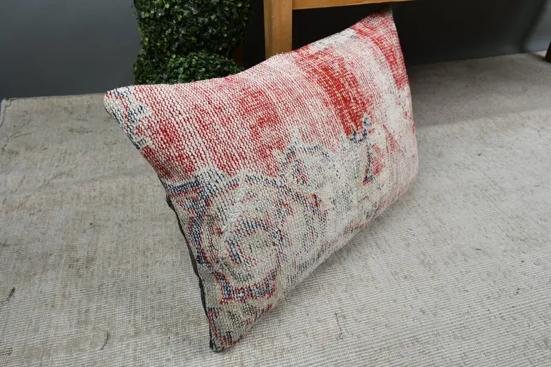 Throw Kilim Pillow, Office Chair Pillow Sham, Cushion, Pillow for Couch, 16x24 Blue Pillow Case, Vintage Kilim Pillow, Ethnic Throw Cushion Case - 7