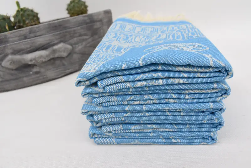 Bathroom Towels, Personalized Gift For Her, Custom Hand Towel, 28x20 Cotton Italian Symbols Design Towel, Monogrammed Hand Towel, Organic Towel - 6