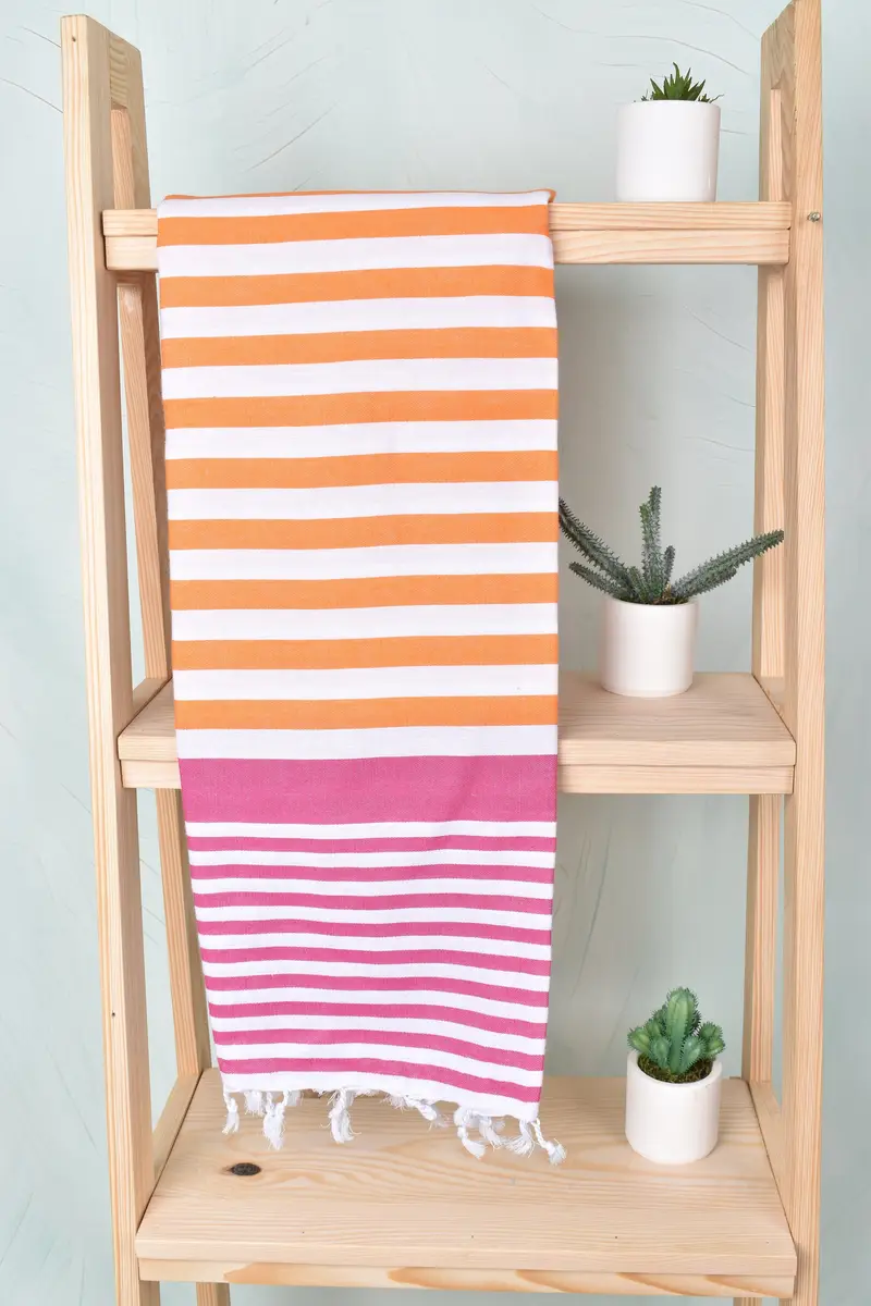 Turkish hand towel, Bachelor Towel, Personalized Bridesmaid Gift, Home Decor Towel, Yoga Towel, Travel towel, Spa Towel, 68x36 Cotton Striped Towel - 8