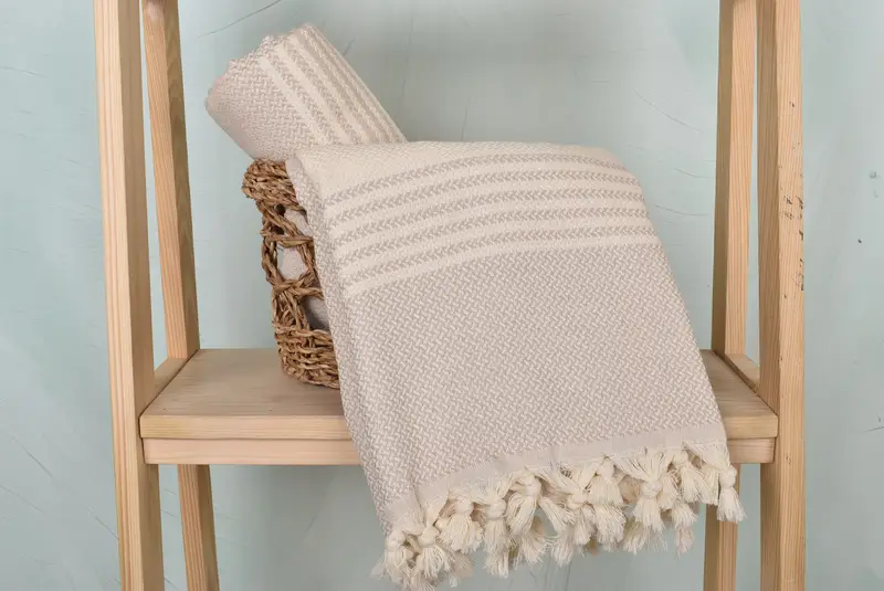 Turkish Beach Towel Monogram, 70x40 Cotton Striped Towel, Wedding Gift For Bride, Beach Towel Bulk, Bachelorette Gifts, Summer Gift, Yoga Towel - 4