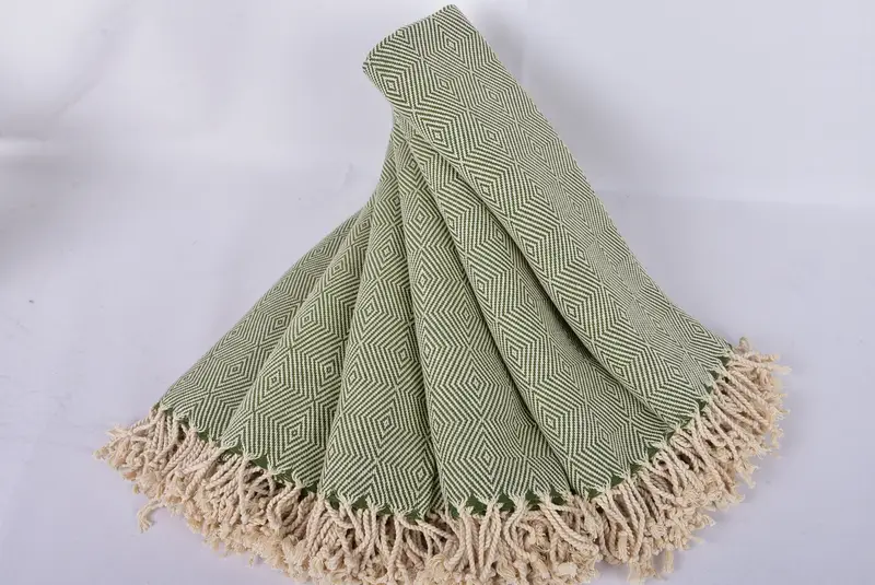 Soft and absorbent Turkish towel, Hammam towel, Luxury towel, 74x40 Cotton Diamond Towel, Personalized Wedding Gift For Couple, Large Turkish Towel - 4