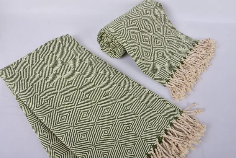 Soft and absorbent Turkish towel, Hammam towel, Luxury towel, 74x40 Cotton Diamond Towel, Personalized Wedding Gift For Couple, Large Turkish Towel - 7
