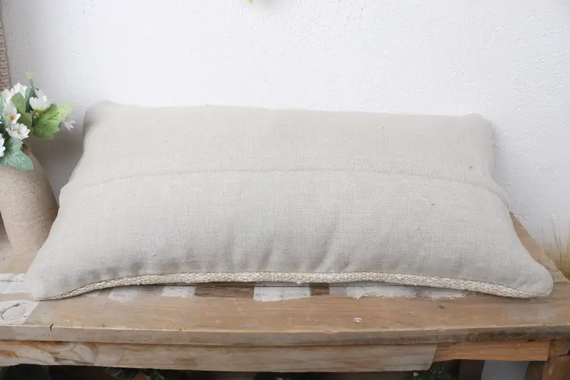Pillow, 12x24 Beige Pillow Sham, Throw Kilim Pillow, Retro Throw Pillow Case, Turkish Pillow, Vintage Kilim Throw Pillow, Retro Pillow Case - 7