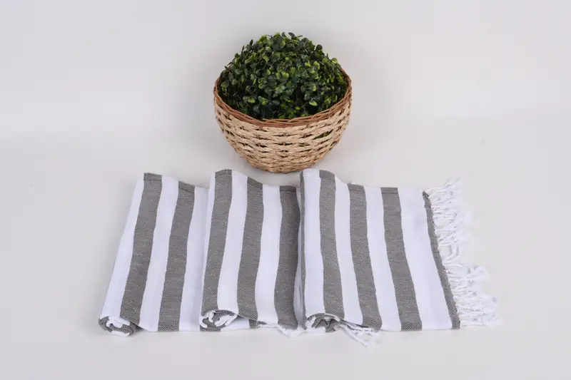 Toalla decorativa, toallas de baño, toalla a rayas de algodón 44x20, regalos de Halloween, regalo de boda hecho a mano, regalos de dama de honor, toalla de mano turca - 8
