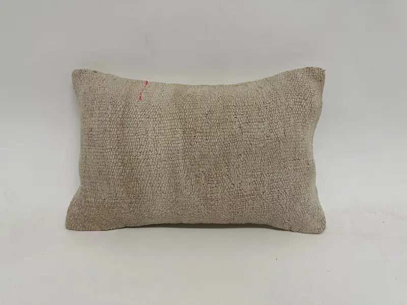 Natural Cushion Case, Boho Pillow Sham Cover, 12x20 White Pillow Cover, Interior Designer Pillow, Pillow, Turkish Kilim Pillow, Yoga Cushion - 1