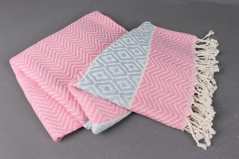 Beach Size Towel, Bachelor Party Favors, Organic Turkish towel, Turkish Towel Beach, Bachelorette Party Decorations, 70x40 Cotton Chevron Towel - 7