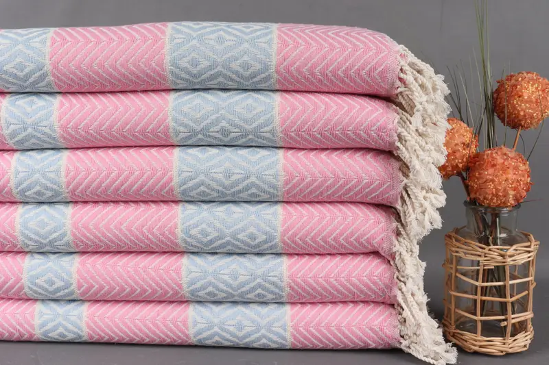 Beach Size Towel, Bachelor Party Favors, Organic Turkish towel, Turkish Towel Beach, Bachelorette Party Decorations, 70x40 Cotton Chevron Towel - 2
