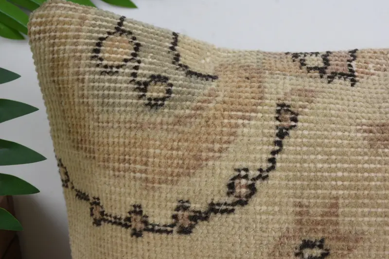 Office Chair Pillow Cover, Pillow Cover, Luxury Pillow Sham, Ethnical Kilim Rug Pillow, Pillow for Sofa, 12x48 Beige Cushion Case, Gift Pillow - 2