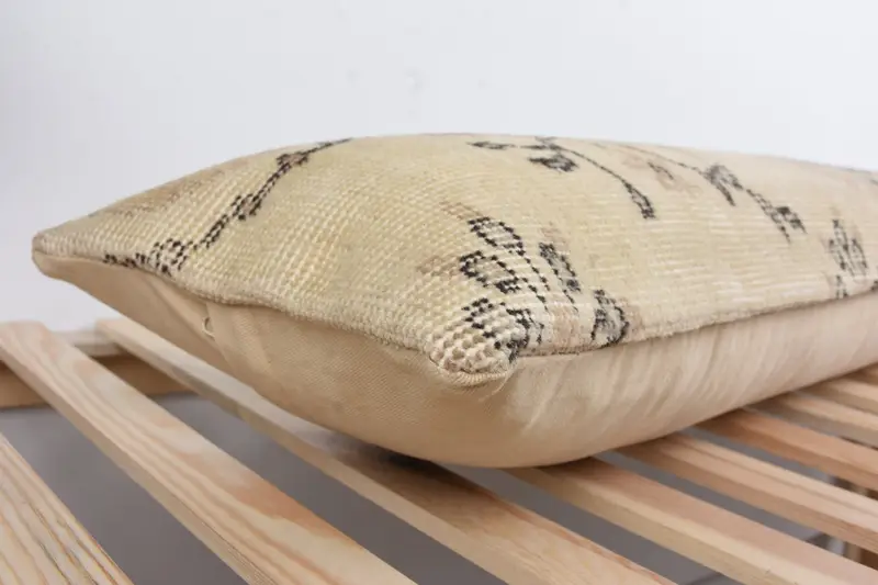 Office Chair Pillow Cover, Pillow Cover, Luxury Pillow Sham, Ethnical Kilim Rug Pillow, Pillow for Sofa, 12x48 Beige Cushion Case, Gift Pillow - 6