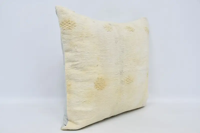 Boho Pillow Sham Cover, 28x28 White Cushion Case, Pillow Cover, Vintage Kilim Pillow, Authentic Pillow Case, Vintage Pillow - 3