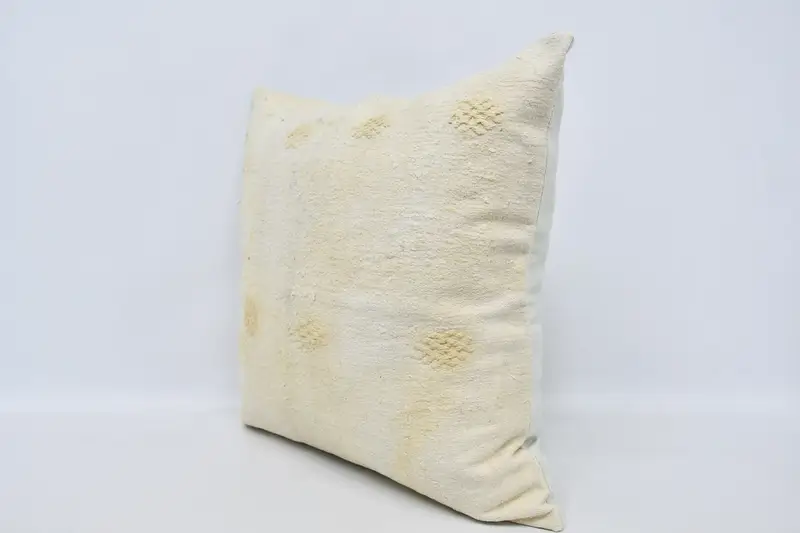 Boho Pillow Sham Cover, 28x28 White Cushion Case, Pillow Cover, Vintage Kilim Pillow, Authentic Pillow Case, Vintage Pillow - 4