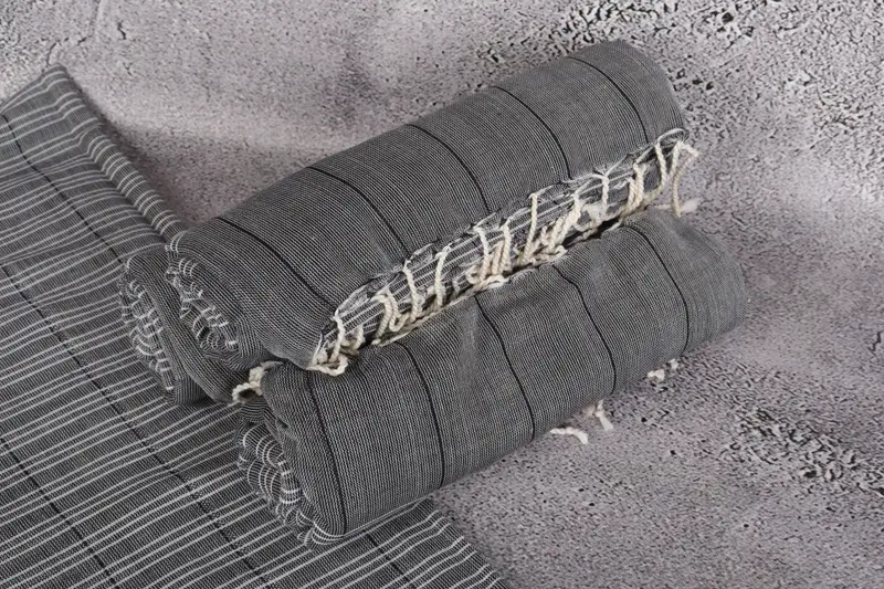 Organic Turkish towel, Quick-Dry Beach Towel, Customized Towels, 70x40 Cotton Striped Towel, Soft and absorbent Turkish towel, Home Decor Gifts - 7