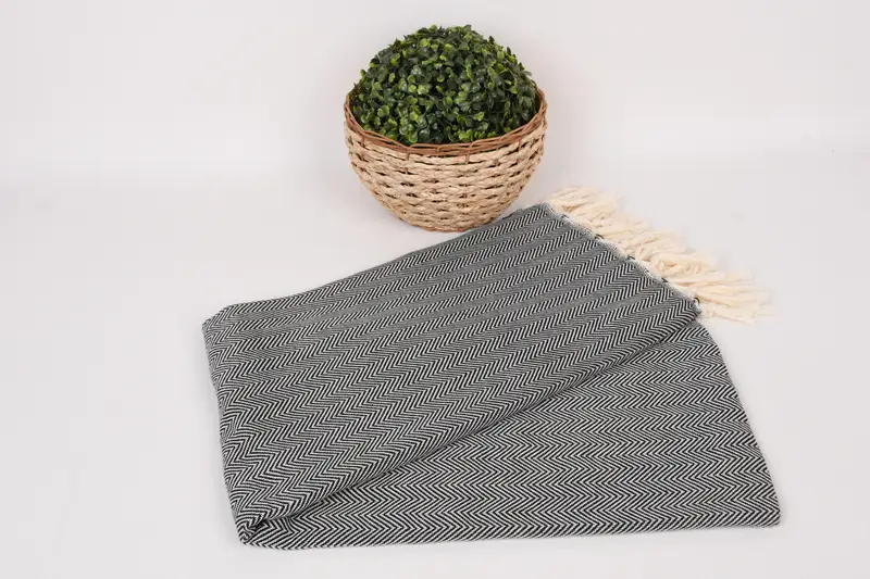 Cotton towel, Guest Towel, 70x40 Cotton Herringbone Towel, Bachelorette Favor, Bachelor Bachelorette Party Favors, Wedding Gift, Beach Size Towel - 4