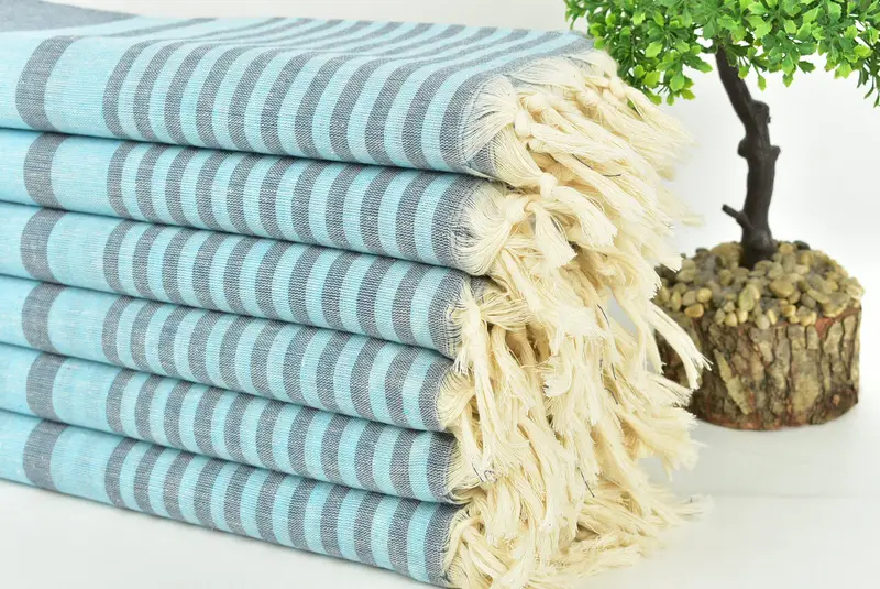 Cute Beach Towel, Employee Gifts, Personalized Wedding Gift, Wedding Gift, Decorative Towel, 70x40 Cotton Striped Towel, Monogram Beach Towel - 3
