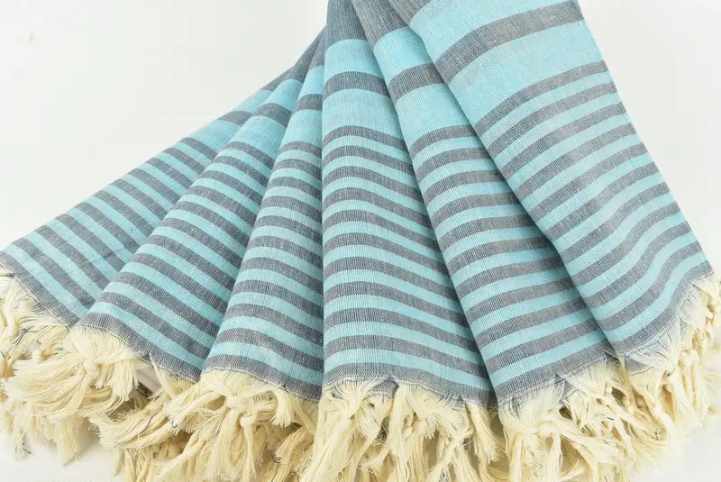 Cute Beach Towel, Employee Gifts, Personalized Wedding Gift, Wedding Gift, Decorative Towel, 70x40 Cotton Striped Towel, Monogram Beach Towel - 4