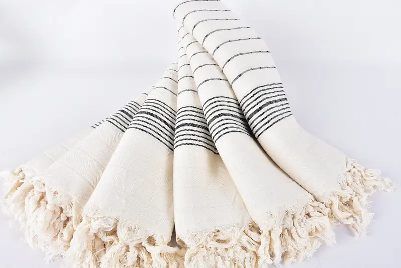 Custom Beach Towels, Spa Gift, Kids Beach Towel, 70x40 Cotton Striped Towel, Gift For Him, Turkish towel, Organic Turkish towel, Best Wedding Gift - 4
