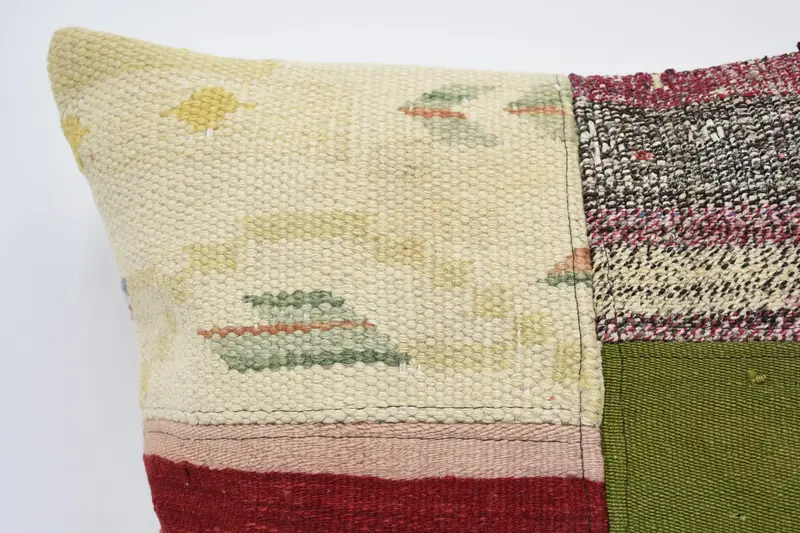 Pillow for Sofa, Cushion, 24x24 Green Pillow Case, Traditional Pillow Cover, Throw Kilim Pillow, Patio Cushion, Home Decor Pillow - 2