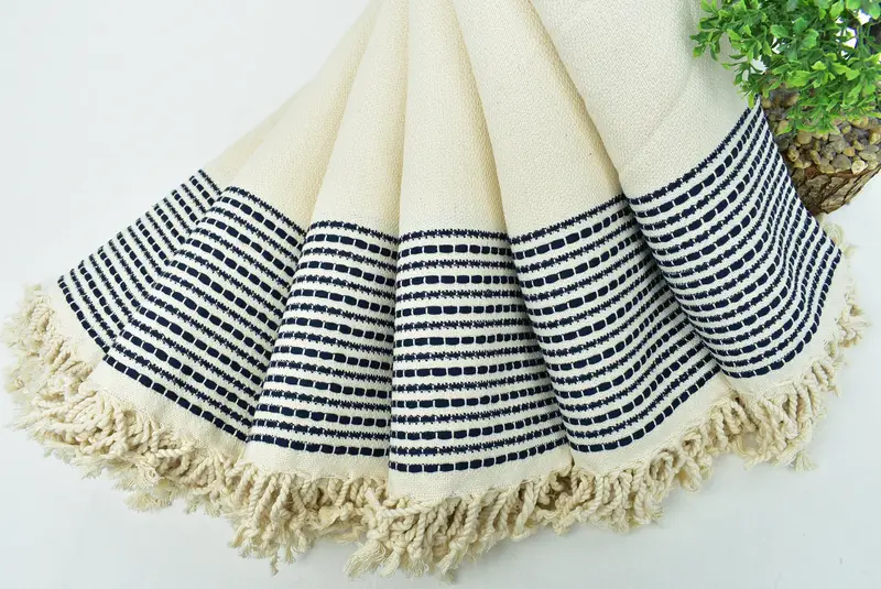 Organic Turkish towel, Bachelor Gift, Kids Beach Towel, 70x36 Cotton Striped Towel, Organic towel, Quick-dry towel, Monogram Turkish Bath Towel - 4
