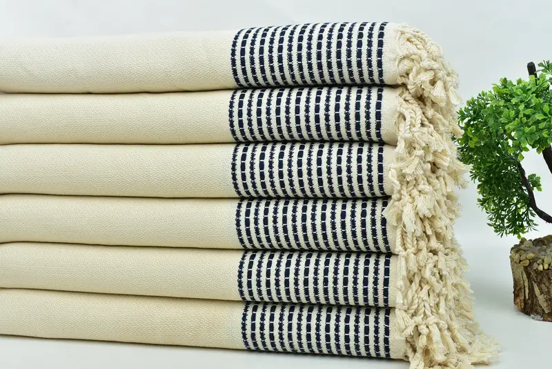 Organic Turkish towel, Bachelor Gift, Kids Beach Towel, 70x36 Cotton Striped Towel, Organic towel, Quick-dry towel, Monogram Turkish Bath Towel - 3