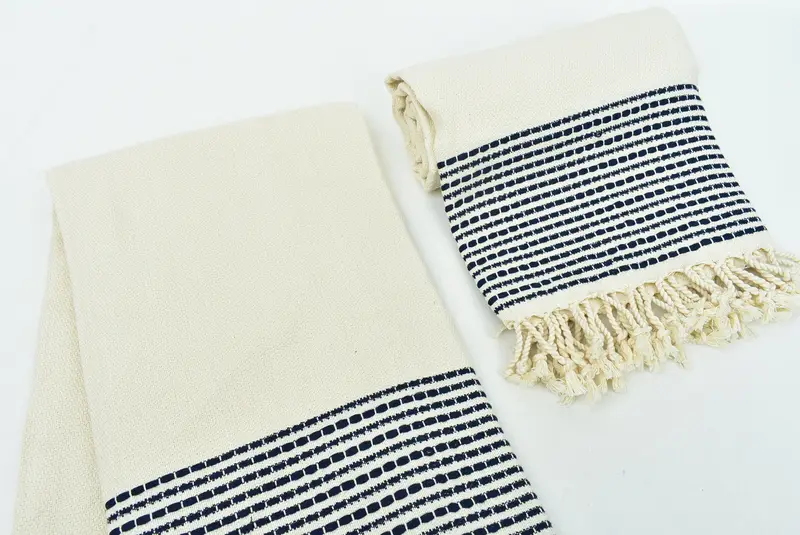 Organic Turkish towel, Bachelor Gift, Kids Beach Towel, 70x36 Cotton Striped Towel, Organic towel, Quick-dry towel, Monogram Turkish Bath Towel - 7