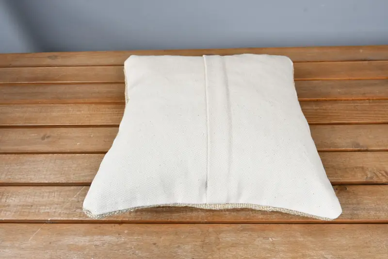 Vintage Kilim Pillow, 12x12 Beige Cushion Case, Boho Pillow, Pillow Sham, Boho Pillow Sham Cover, Bolster Throw Cushion Cover - 5