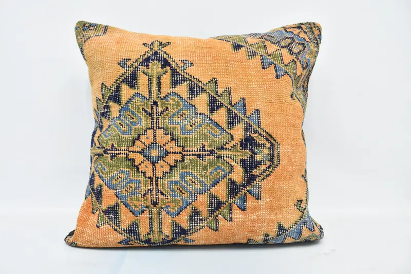 Boho Pillow Sham Cover, Turkish Kilim Pillow, 28x28 Red Pillow, Outdoor Bolster Cushion Case, Interior Designer Pillow, Cushion Case - 1
