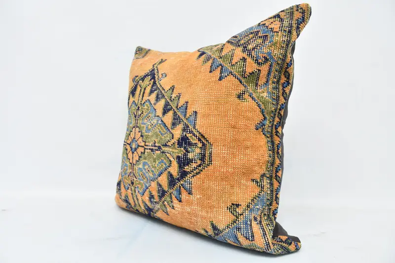 Boho Pillow Sham Cover, Turkish Kilim Pillow, 28x28 Red Pillow, Outdoor Bolster Cushion Case, Interior Designer Pillow, Cushion Case - 4