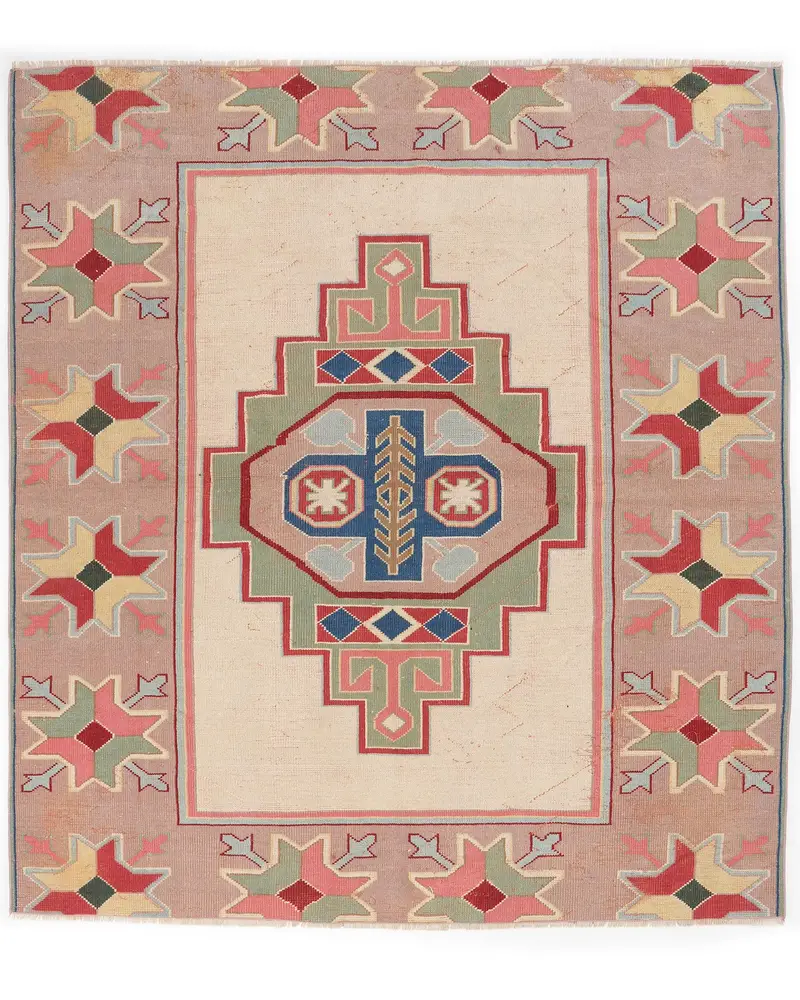 Alfombra Elegante Beige 1,8x1,8m Solid Comfort