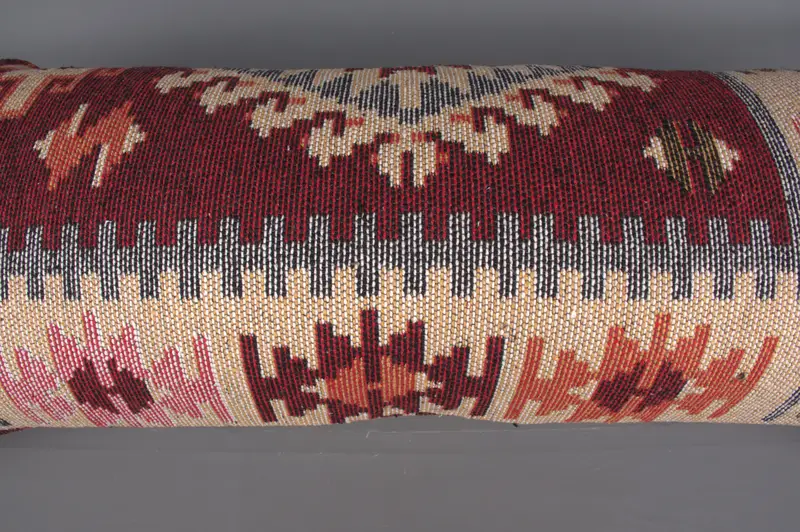 Kilim Cushion Sham, Comfy Throw Cushion, Designer Throw Pillow Case, 16x36 Red Pillow Case, Vintage Pillow, Interior Designer Pillow, Cushion Cover - 7