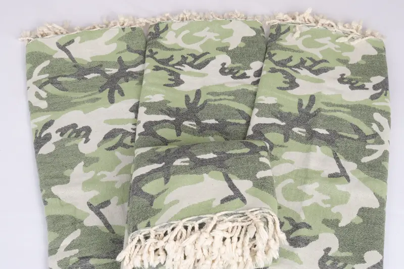 Boho Throw Blankets, 88x64 Cotton Camouflage Towel, Woven Throw Blanket, Bachelorette Party Favors, Gift For The Home, Christmas Tablecloth - 5