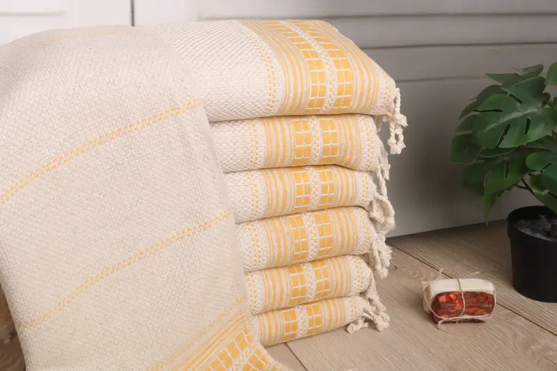 Bulk Order Towel, Bridesmaid Gifts, 40x20 Linen Striped Towel, Monogrammed Hand Towel, Gym Towel, Wedding Favors, Bridesmaid Gifts Personalized - 1