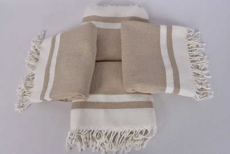70x36 Pamuklu çizgili havlu, peshtemal, el dokuması organik Türk havlu spa, plaj havlu hediyesi, onun için hediyeler, nedime havlu, hafif havlu - 6