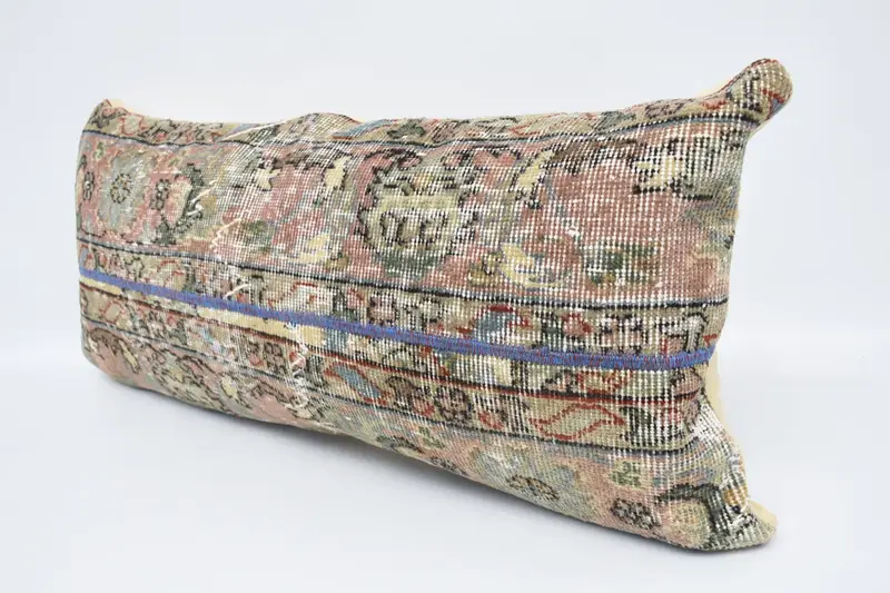 Antique Pillows, Turkish Bench Pillow Cover, Boho Throw Cushion Cover, Turkish Kilim Pillow, Home Decor Pillow, 16x36 Red Cushion Case, Cushion - 4