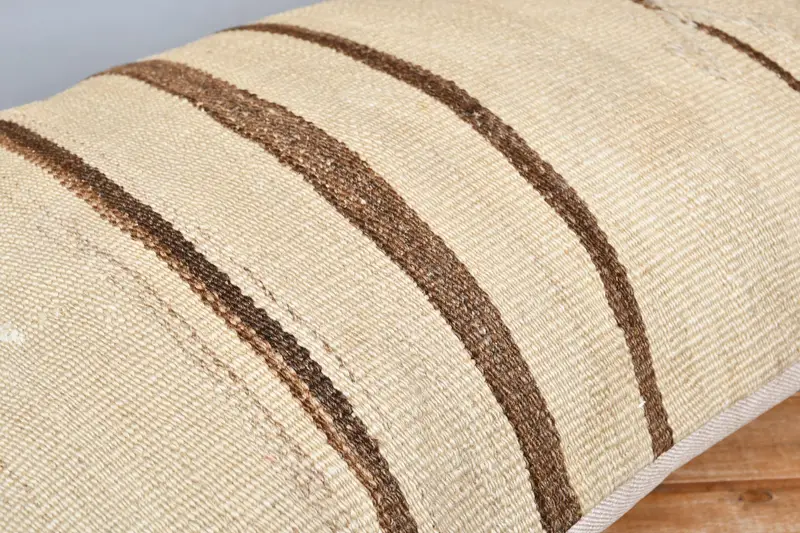 Patio Pillow Sham, Home Decor Pillow, Boho Pillow, Tapestry Pillow, Ikat Pillow Case, Vintage Pillow, 16x24 Beige Pillow Cover, Cushion Case - 3