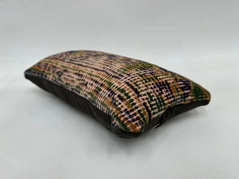 Handmade Kilim Cushion, Vintage Kilim Throw Pillow, Cushion, Ethnic Throw Pillow Cover, 8x16 Blue Cushion Case, Kilim Pillow Cover - 6