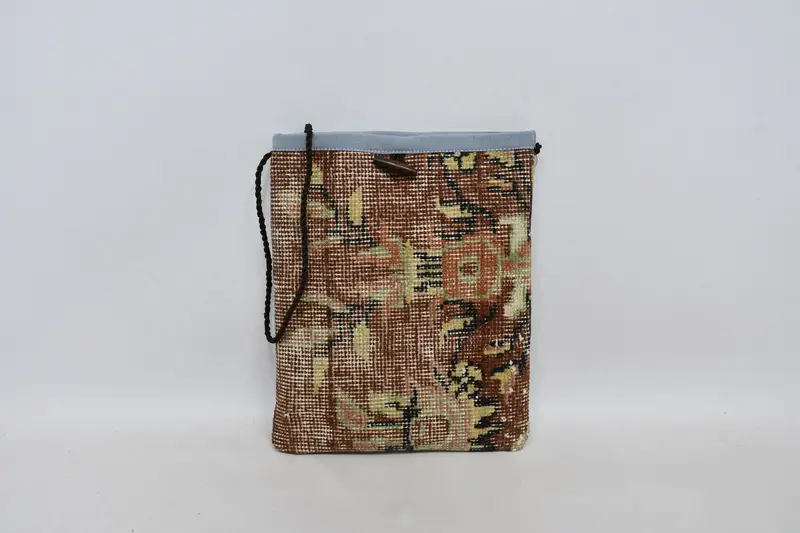 Ayarlanabilir Askılı Kilim Çanta, Vintage Motifli Yün Çapraz Çanta
