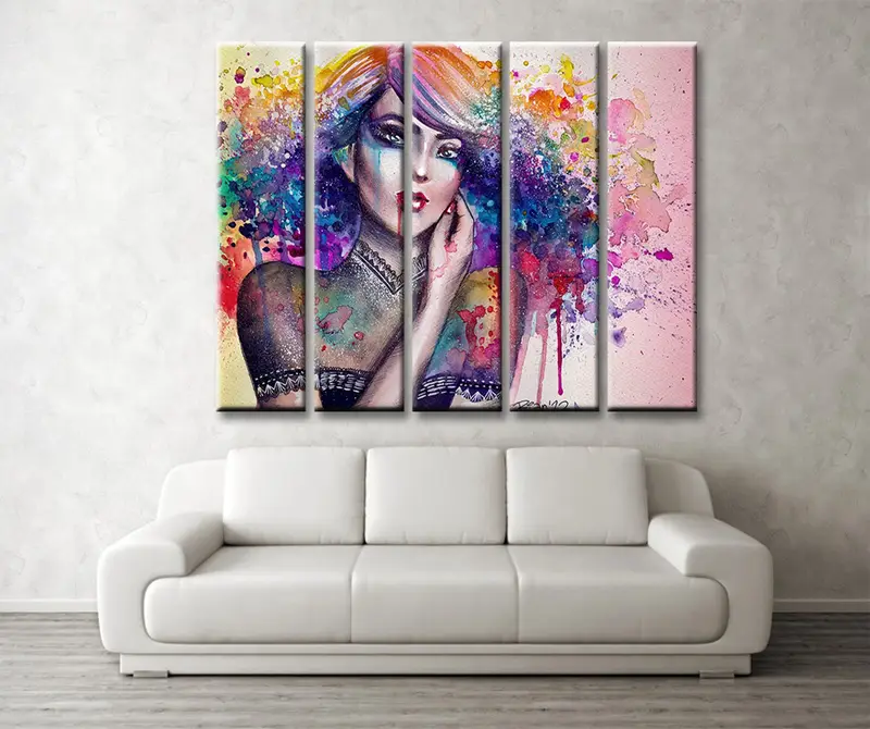 Colorful Graffiti Girl Canvas, Street Art Canvas, Wall Art Canvas, Canvas Painting, Graffiti Poster, Retro Canvas Print, Graffiti Wall Art, - 4