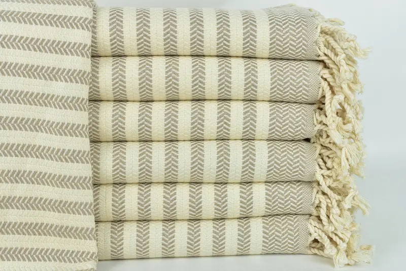 Girls Weekend Getaways Ideas, Absorbent Turkish towel, Wedding Gift For Bride, Soft towel, 70x40 Cotton Chevron Towel, Sand-resistant towel - 1
