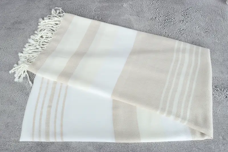 Turkish Towel USA, Gift For Best Friend, Gift For Her, Turkish fouta towel for outdoor use, Monogram Turkish Towel, 70x40 Cotton Striped Towel - 6