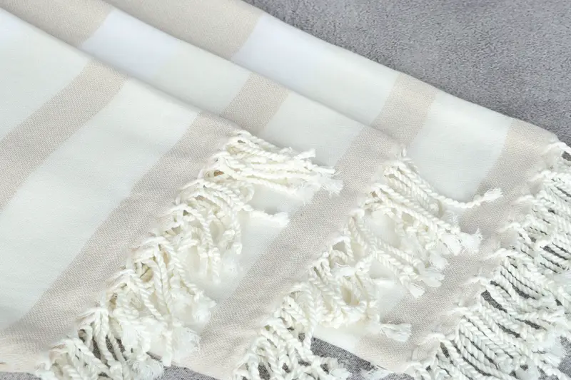 Turkish Towel USA, Gift For Best Friend, Gift For Her, Turkish fouta towel for outdoor use, Monogram Turkish Towel, 70x40 Cotton Striped Towel - 5