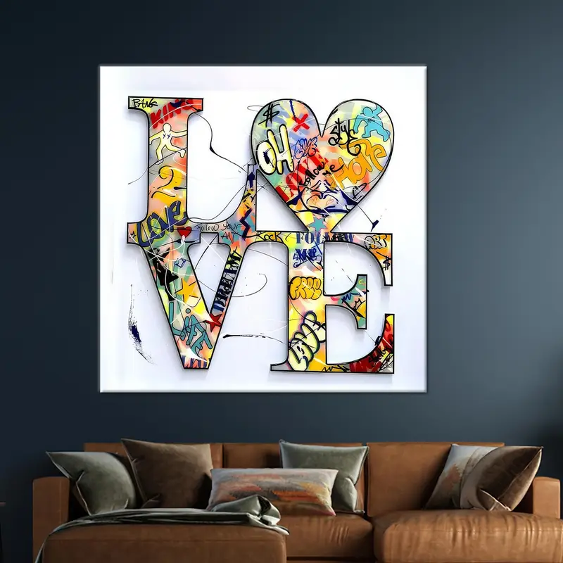 Modern Love Canvas: Elegant Valentine's Day Gift Print