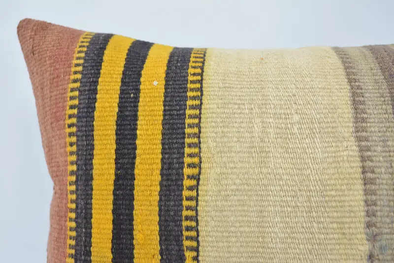 Authentic Cushion Case, Interior Designer Pillow, Cushion Case, 16x24 Beige Cushion Case, Home Decor Pillow, Vintage Kilim Throw Pillow - 2