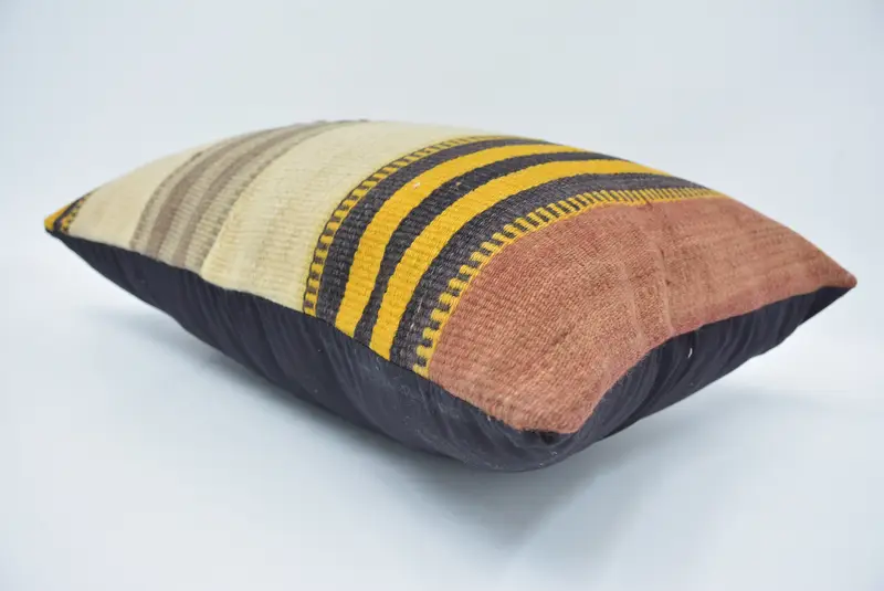 Authentic Cushion Case, Interior Designer Pillow, Cushion Case, 16x24 Beige Cushion Case, Home Decor Pillow, Vintage Kilim Throw Pillow - 6